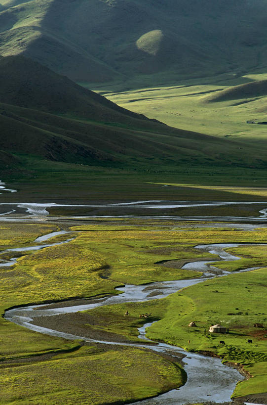 无人,农民,竖图,室外,农业,河流,风,蒙古,亚洲,帐篷,山谷,草,平原,夏天,摄影,牲畜,奶制品,露营,蒙古包,热尔省,绵羊,彩图,传统文化,游牧民族