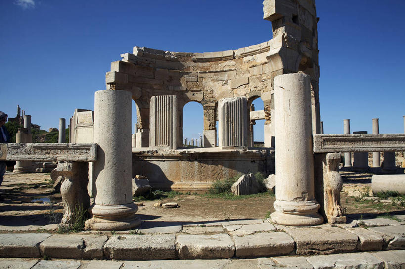 无人,横图,城市,建筑,非洲,利比亚,化石,市场,八边形,历史,废墟,摄影,彩图,联合国教科文组织