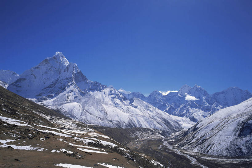 无人,横图,室外,山,山脉,尼泊尔,亚洲,山顶,摄影,喜马拉雅山脉,彩图,鲲鹏