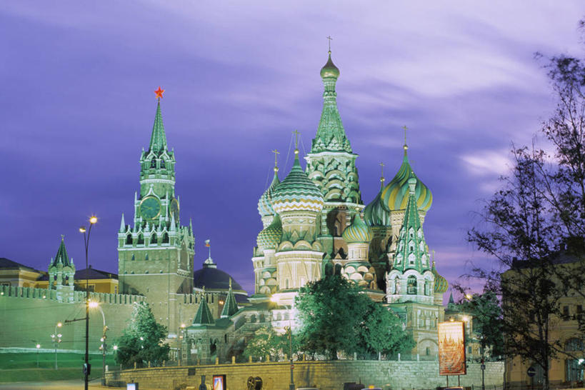 无人,横图,夜晚,城市,俄罗斯,首都,黄昏,摄影,东欧,红场,莫斯科,彩图,大教堂,俄罗斯文化