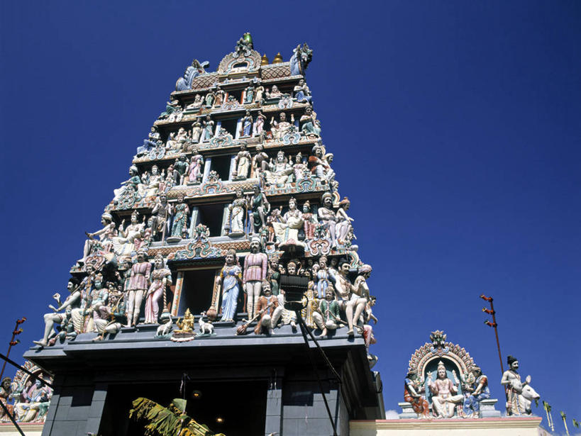 无人,横图,新加坡,亚洲,唐人街,首都,摄影,宗教,印度教,马里安曼兴都庙,彩图