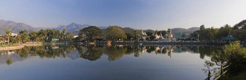 无人,横图,全景,室外,日落,泰国,亚洲,风景,摄影,东南亚,泰王国,湄宏顺府,夜丰颂府,海滩,彩图