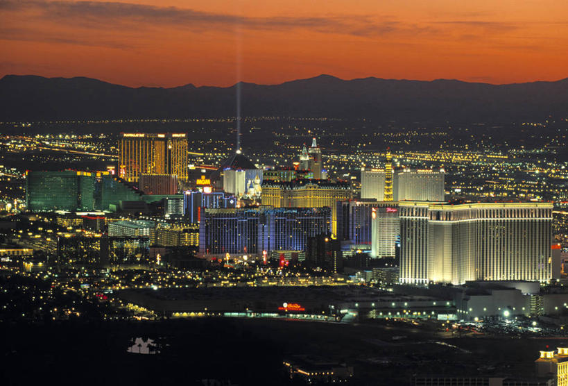 无人,横图,夜晚,美国,摄影,照亮,北美,内华达州,拉斯维加斯,彩图