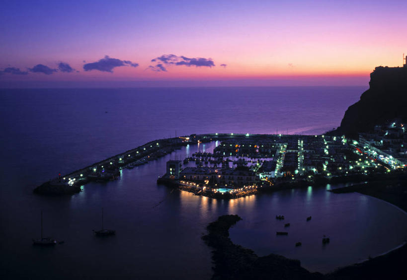 无人,横图,夜晚,西班牙,欧洲,摄影,加那利群岛,大西洋群岛,大加纳利,彩图,旅行