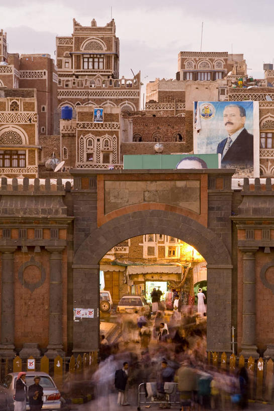 竖图,建筑,也门,首都,黄昏,地标建筑,摄影,泥,中东,萨那,阿拉伯,彩图,阿拉伯半岛