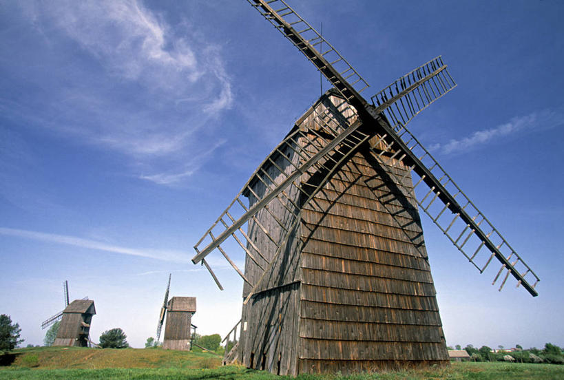 无人,横图,风车,波兰,摄影,东欧,中欧,彩图