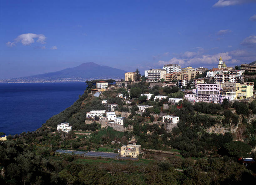 无人,横图,室外,意大利,欧洲,摄影,那不勒斯湾,索伦托,维苏威火山,彩图,旅行