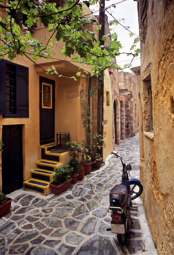 无人,竖图,夜晚,城市,希腊,欧洲,古城,黄昏,摄影,地中海文化,克里特岛,干尼亚,彩图,旅行