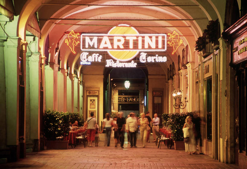 横图,霓虹灯,意大利,欧洲,标志,摄影,马提尼,都灵,都灵省,彩图,旅行,咖啡馆