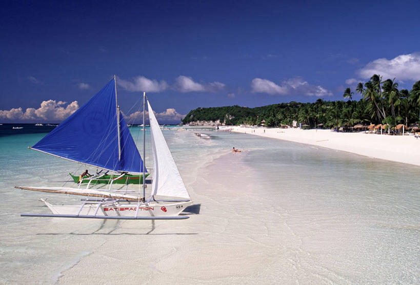 无人,横图,室外,旅游,度假,船,菲律宾,亚洲,娱乐,享受,休闲,放松,摄影,热带气候,长滩岛,海滩,彩图