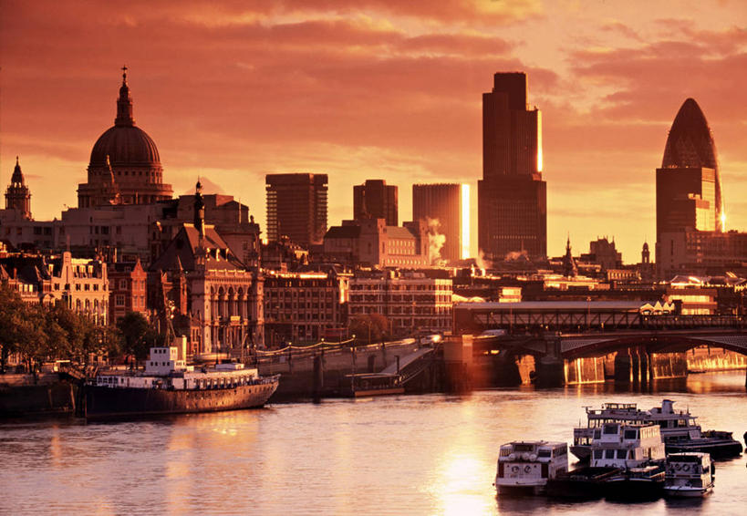 无人,横图,室外,日出,天际线,城市,英国,首都,英格兰,伦敦城,泰晤士河,摄影,彩图