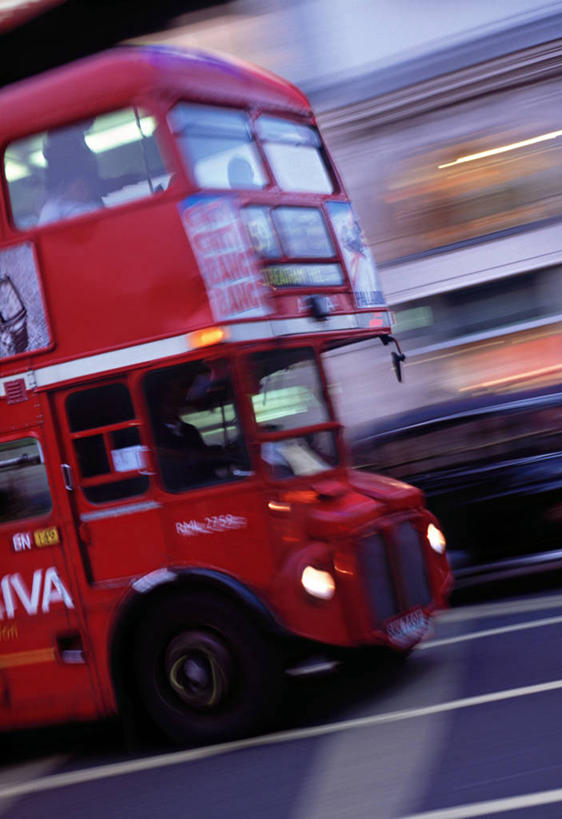 无人,竖图,运动模糊,城市,英国,欧洲,首都,英格兰,双层巴士,红色,运输,摄影,彩图