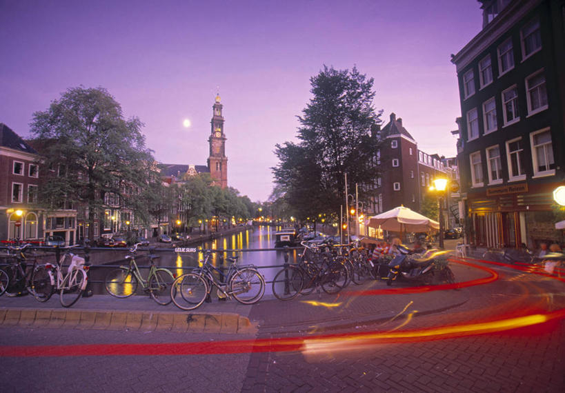 无人,横图,城市,欧洲,荷兰,首都,摄影,阿姆斯特丹,西教堂,彩图,王子运河