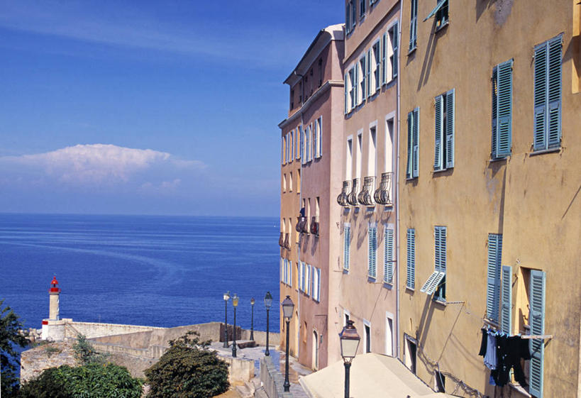 无人,横图,俯视,室外,法国,欧洲,岛,城镇,古城,摄影,科西嘉,地中海文化,巴斯蒂亚,彩图,高角度拍摄,海港