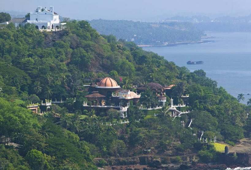 无人,横图,室外,山,印度,亚洲,房屋,摄影,果阿,印度次大陆,彩图,潘吉姆,阿拉伯海