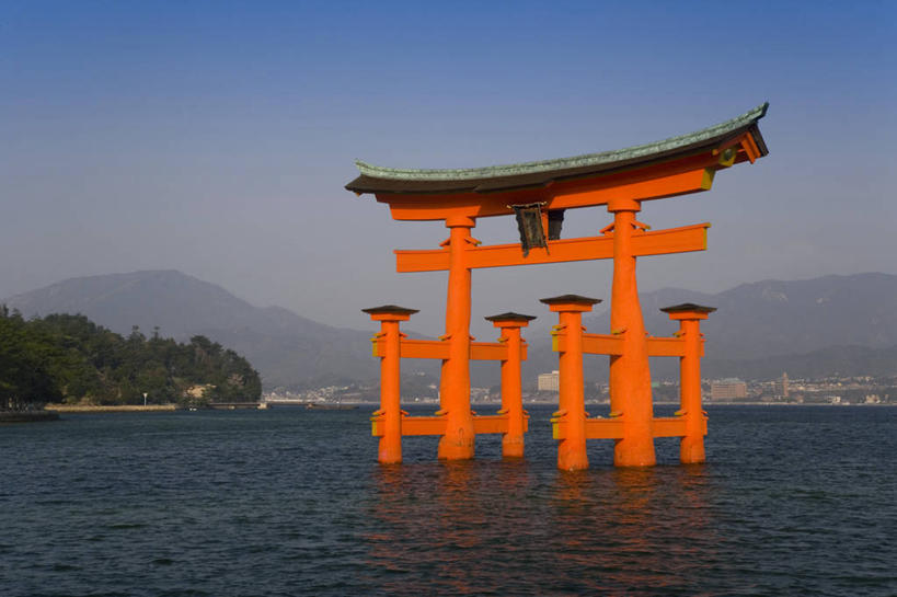 无人,横图,广岛县,日本,亚洲,日本文化,鸟居,摄影,本州,彩图,宫屿