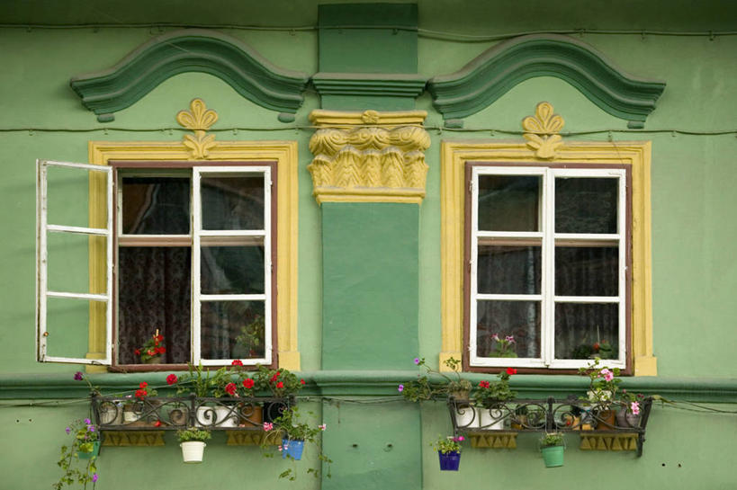 无人,横图,窗户,欧洲,罗马尼亚,绿色,摄影,中欧,特兰西瓦尼亚,彩图