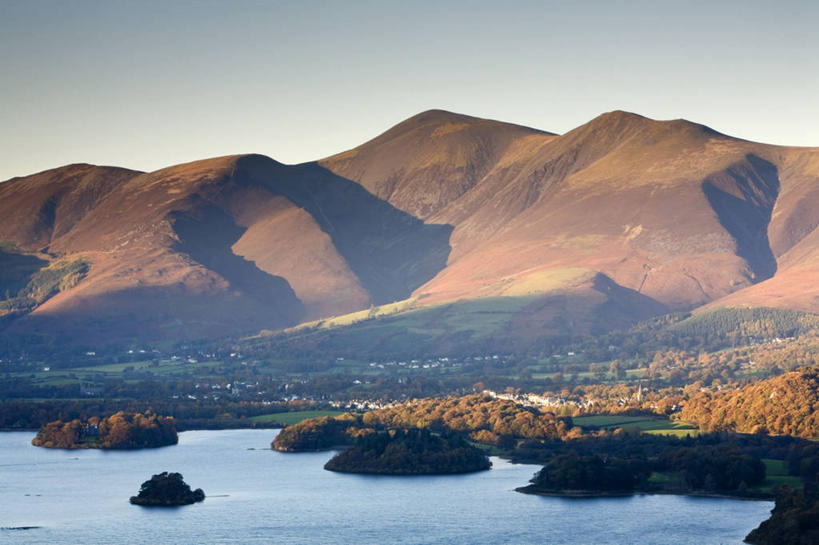 无人,横图,俯视,室外,美景,日落,山,水,英国,欧洲,地形,光,景观,英格兰,风景,自然,景色,摄影,宁静,国家公园,西欧,自然风光,北欧,英国文化,坎布里亚,德文特湖,秋天,彩图,高角度拍摄