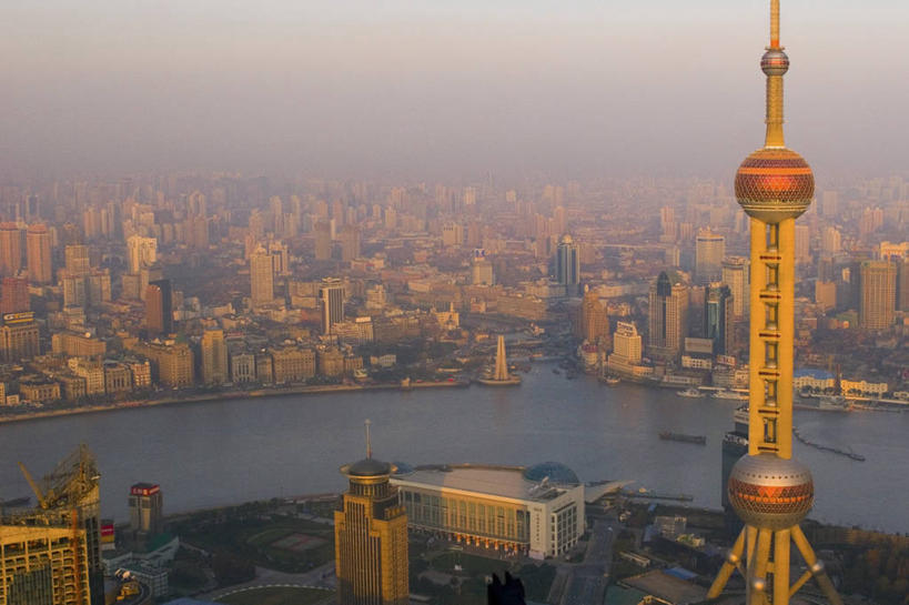 无人,横图,室外,城市,摩天大楼,上海,中国,亚洲,黄浦江,浦东,摄影,彩图,东方明珠塔