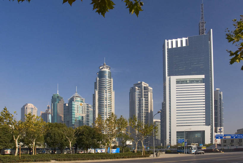 无人,办公室,横图,城市,建筑,摩天大楼,上海,亚洲,图像,浦东,摄影,彩图