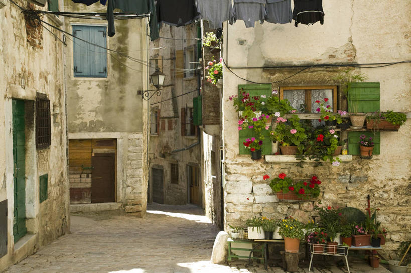 无人,横图,欧洲,克罗地亚,城镇,古城,摄影,地中海文化,巴尔干,东欧,亚得里亚海,罗维尼,伊斯特利亚,彩图