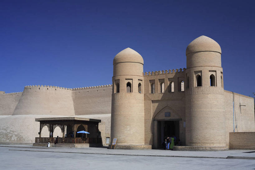 无人,横图,建筑,乌兹别克斯坦,亚洲,大门,墙,古城,摄影,伊斯兰教,中亚,丝绸之路,彩图,羊毛地毯