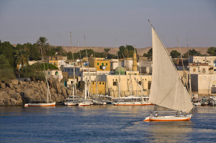 帆船,无人,横图,室外,河流,船,尼罗河,非洲,埃及,交通工具,帆,摄影,航海,中东,载具,北非,埃及文化,三桅帆船,彩图