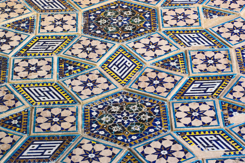 无人,横图,阿富汗,亚洲,瓷砖,陶瓷制品,摄影,中亚,式样,赫拉特,彩图