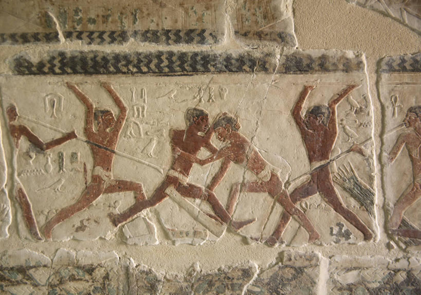 无人,横图,非洲,埃及,围墙,摄影,考古学,坟墓,中东,作画,北非,萨卡拉,埃及文化,彩图