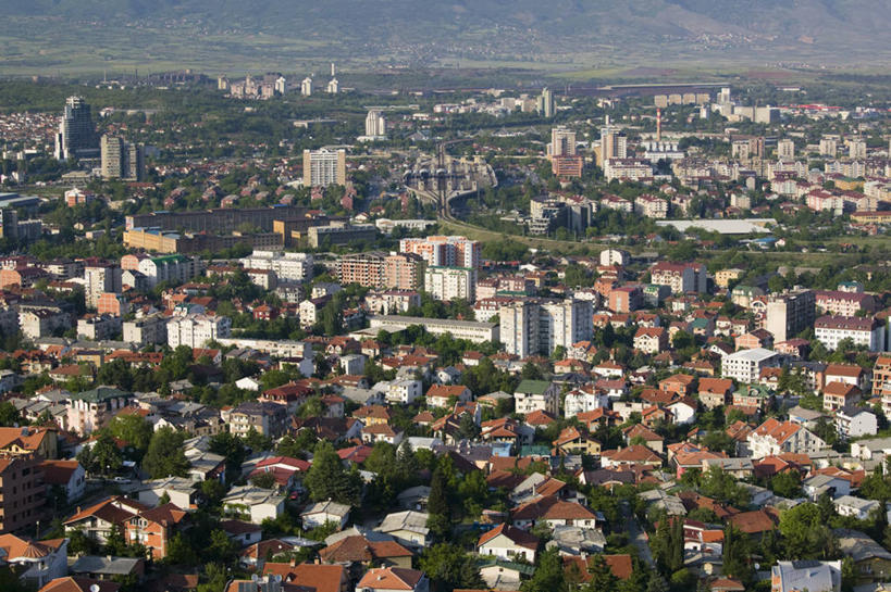 无人,横图,俯视,室外,天际线,城市,欧洲,首都,摄影,巴尔干,斯科普里,彩图,高角度拍摄