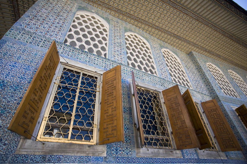 无人,横图,窗户,城市,建筑,欧洲,亚洲,摄影,伊斯兰教,伊斯坦布尔,托普卡匹皇宫,式样,彩图