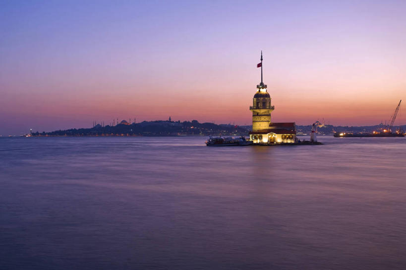 无人,横图,室外,日落,城市,建筑,欧洲,亚洲,黄昏,摄影,伊斯兰教,伊斯坦布尔,博斯普鲁斯海峡,彩图