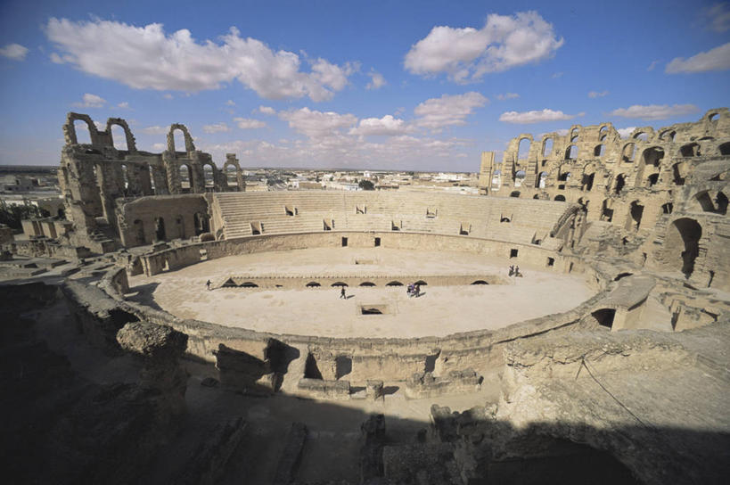 无人,横图,非洲,突尼斯,废墟,摄影,考古学,北非,圆形剧场,彩图