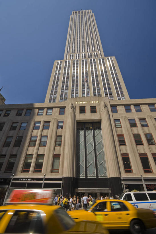 无人,竖图,城市,出租车,纽约,美国,曼哈顿,黄色,摄影,北美,第五大道,帝国大厦,美国人,彩图