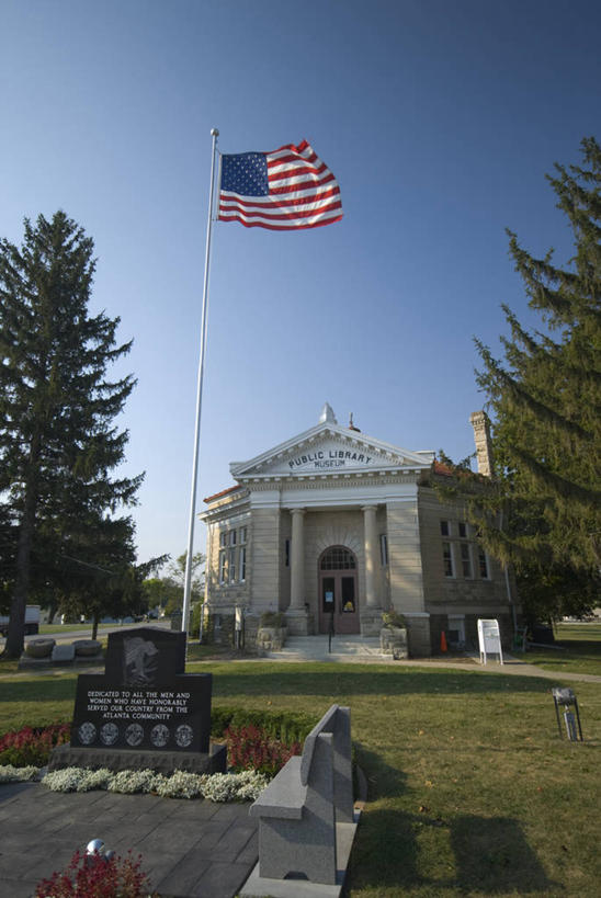 无人,图书馆,博物馆,竖图,美国,摄影,北美,伊利诺斯州,66号公路,美国人,彩图,公共图书馆