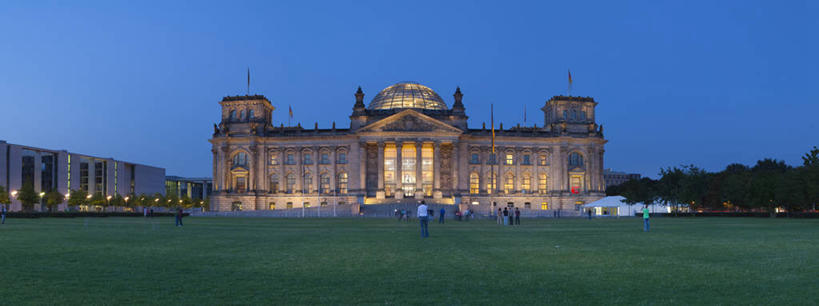 横图,全景,室外,夜晚,旅游,城市,德国,欧洲,首都,柏林,黄昏,摄影,西欧,德国文化,德国国会大厦,彩图