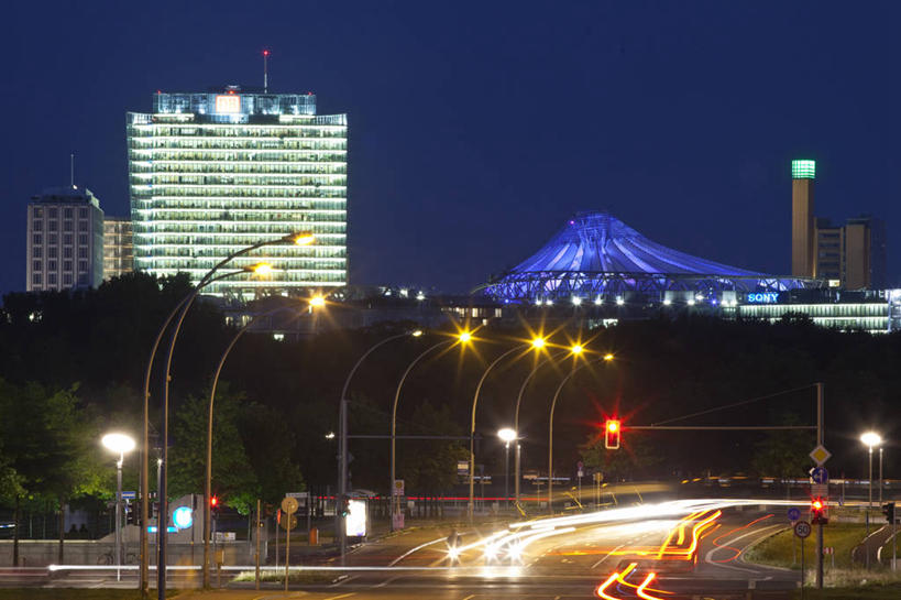 无人,广场,横图,室外,夜晚,旅游,城市,德国,欧洲,首都,柏林,波茨坦广场,黄昏,摄影,西欧,彩图,旅行