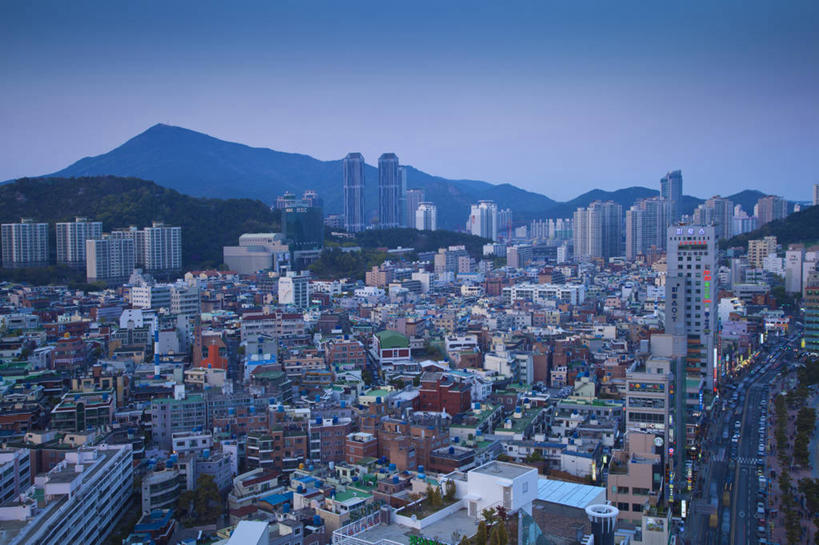 无人,横图,俯视,航拍,室外,夜晚,运动模糊,旅游,度假,美景,城市风光,城市,釜山,韩国,亚洲,景观,交通,娱乐,享受,休闲,景色,放松,运输,摄影,鸟瞰,东亚,庆尚南道,朝鲜半岛,彩图,高角度拍摄,旅行,交通堵塞