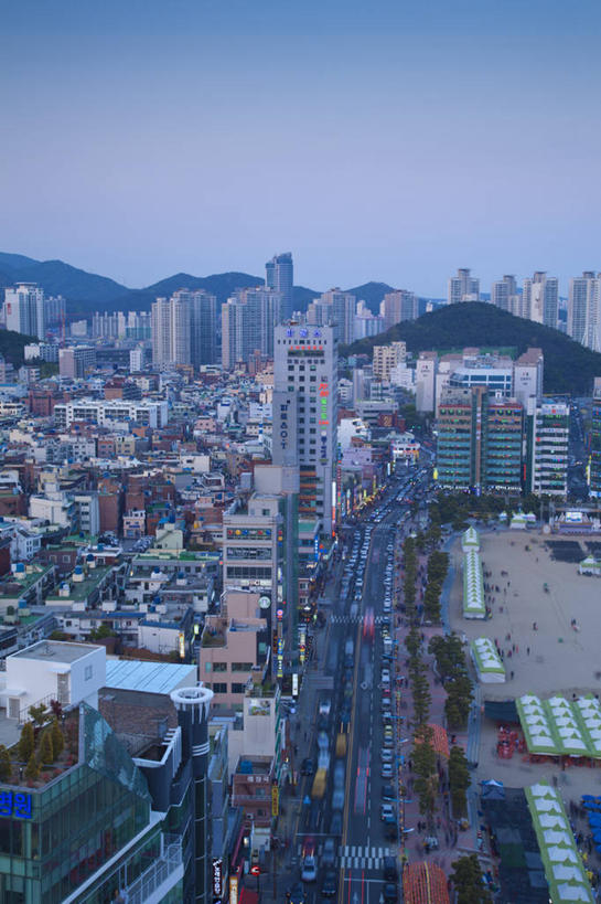 无人,竖图,俯视,航拍,室外,白天,运动模糊,旅游,度假,美景,城市风光,城市,釜山,韩国,亚洲,景观,交通,娱乐,享受,休闲,景色,放松,运输,摄影,鸟瞰,东亚,庆尚南道,朝鲜半岛,彩图,高角度拍摄,旅行,交通堵塞