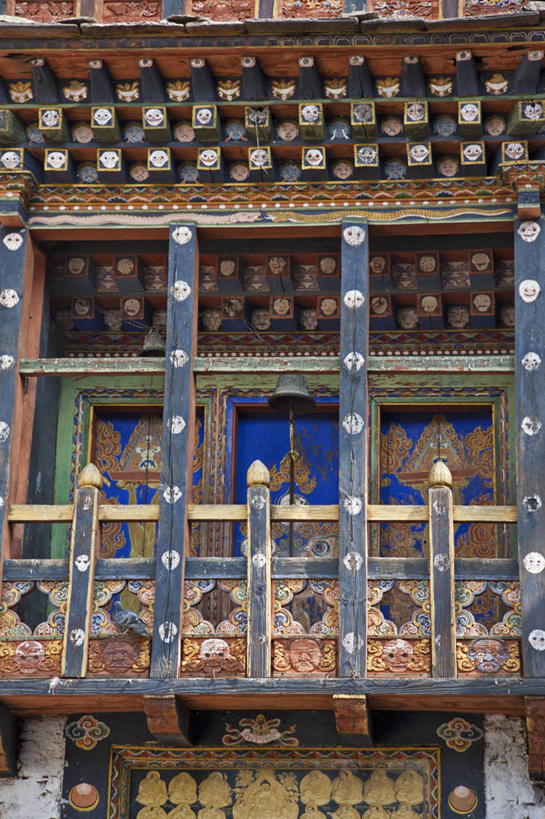 无人,竖图,室外,白天,阳台,建筑,不丹,装饰,摄影,要塞,修道院,彩图