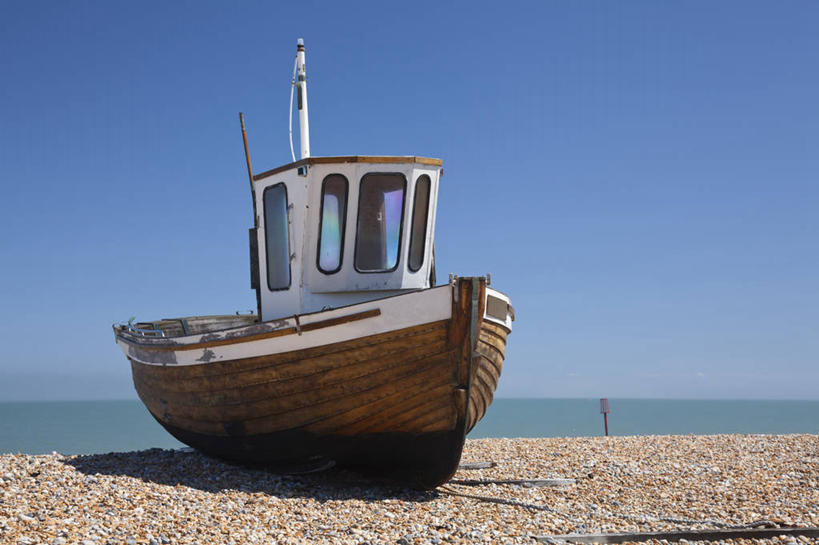 无人,横图,室外,白天,旅游,度假,海洋,船,英国,欧洲,木制,海岸线,渔船,娱乐,英格兰,享受,休闲,鹅卵石,放松,同意,摄影,英国文化,英吉利海峡,海滩,彩图,传统文化