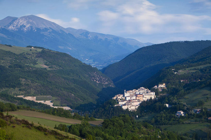 无人,横图,室外,白天,山,山脉,意大利,欧洲,地形,城镇,摄影,翁布里亚大区,佩鲁贾,彩图