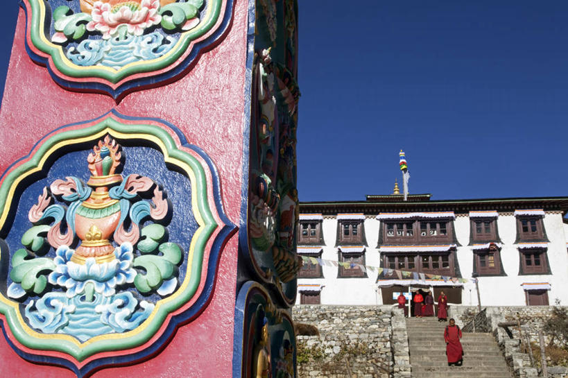 横图,探险,建筑,尼泊尔,亚洲,摄影,宗教,佛教,宗教建筑,修道院,喜马拉雅山脉,僧侣,彩图,旅行,鲲鹏