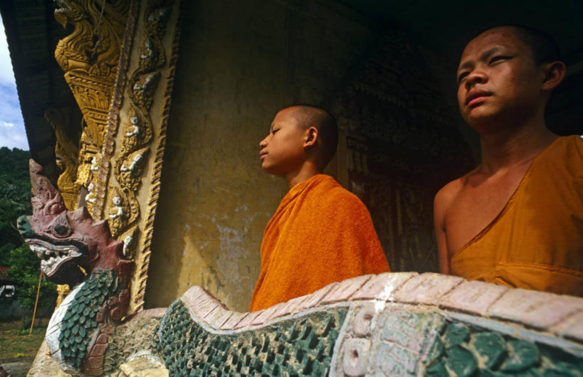 横图,老挝,首都,摄影,东南亚,佛教,万荣,僧侣,彩图