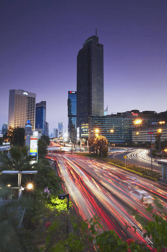 无人,竖图,俯视,室外,运动模糊,城市,道路,建筑,街道,路,公路,印度尼西亚,交通,首都,黄昏,摄影,照亮,市区,雅加达,爪哇,马路,彩图,高角度拍摄