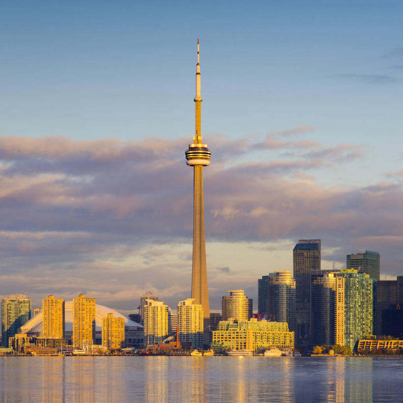 无人,码头,方图,室外,日落,天际线,城市,港口,建筑,摩天大楼,加拿大,地标建筑,摄影,北美,市区,多伦多,多伦多电视塔,无线电通信塔,安大略湖,彩图,旅行,摆渡口,埠头,渡口,渡头,港湾,海港,货运码头,口岸,商港