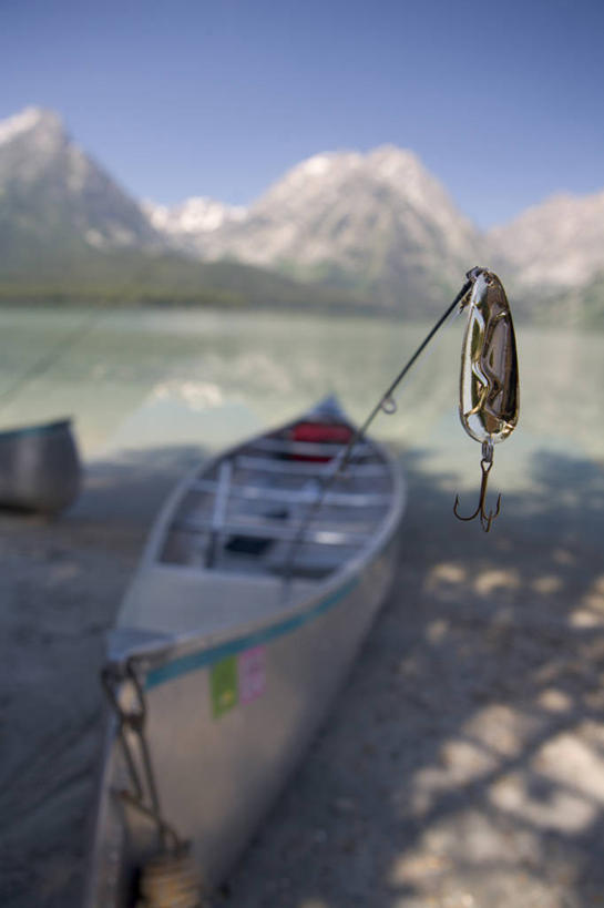 无人,竖图,室外,白天,留白,湖,山,水,美国,准备,摄影,鱼钩,独木舟,怀俄明,杰克逊霍尔,彩图,对焦