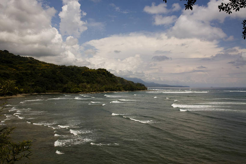 无人,横图,室外,白天,留白,海洋,水,哥斯达黎加,海岸线,云,风景,波浪,摄影,北美,北美洲,中美洲,拉丁美洲,美洲,北亚美利加洲,亚美利加洲,哥斯达黎加共和国,海滩,彩图,彭塔雷纳斯,对焦