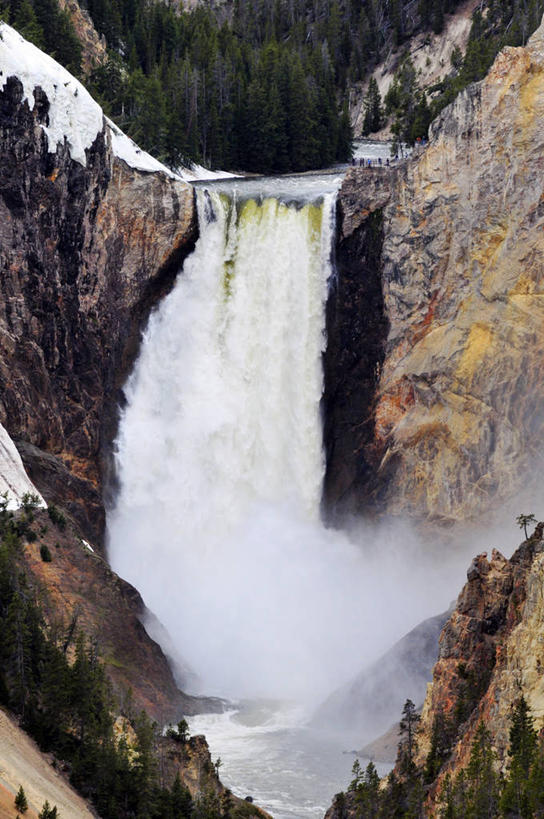 无人,竖图,室外,白天,瀑布,美国,溅,地形,风景,摄影,北美,北美洲,岩层,美洲,怀俄明,黄石公园,北亚美利加洲,亚美利加洲,岩石,彩图,美利坚合众国