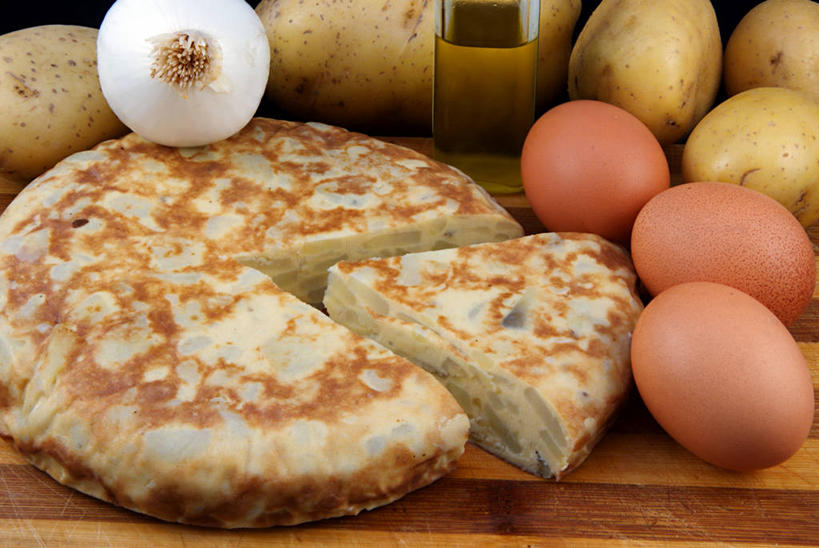 无人,横图,室内,特写,洋葱,西班牙,许多,鸡蛋,很多,饮食,摄影,清新,健康食物,马铃薯,彩图